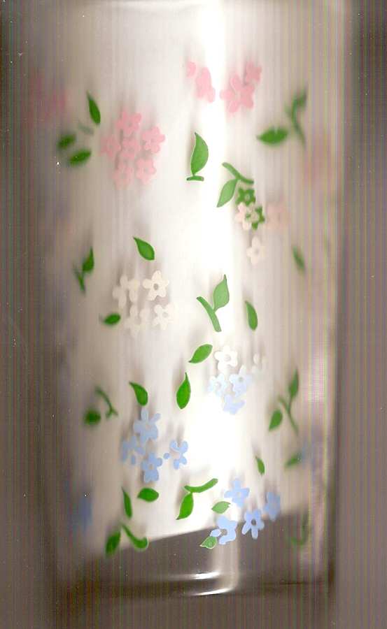 Forget Me Not 16 Oz Flat Tumbler by Federal Glass -1