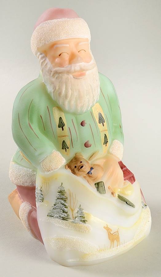 Santa Claus #5279 Santa Kneeling with Bag by Fenton-1