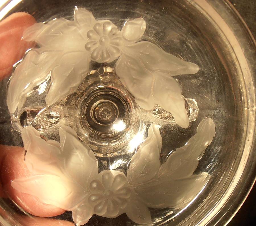 Dolphin Floral Intaglio Single Light Candlestick by Fenton-1