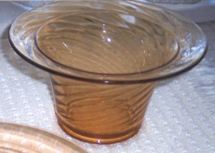 2380 Amber (SPIRAL OPTIC) Candy Dish No Lid by Fostoria-1
