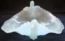 Pond Lily Persian Blue 7" Handled Bon Bon by Fenton-1