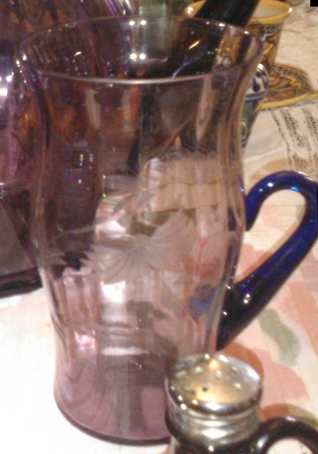 Wisteria (1920's) Handled Flat Iced Tea by Fenton-1