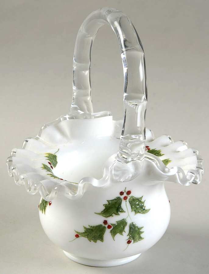 Louise Piper By Fenton #680/7236 Crests 6" Basket by Fenton-1