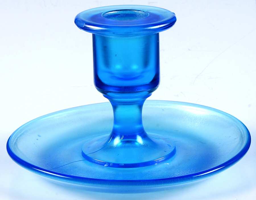Celeste Blue (Stretch) (Early) Single Light Candlestick by Fenton-1