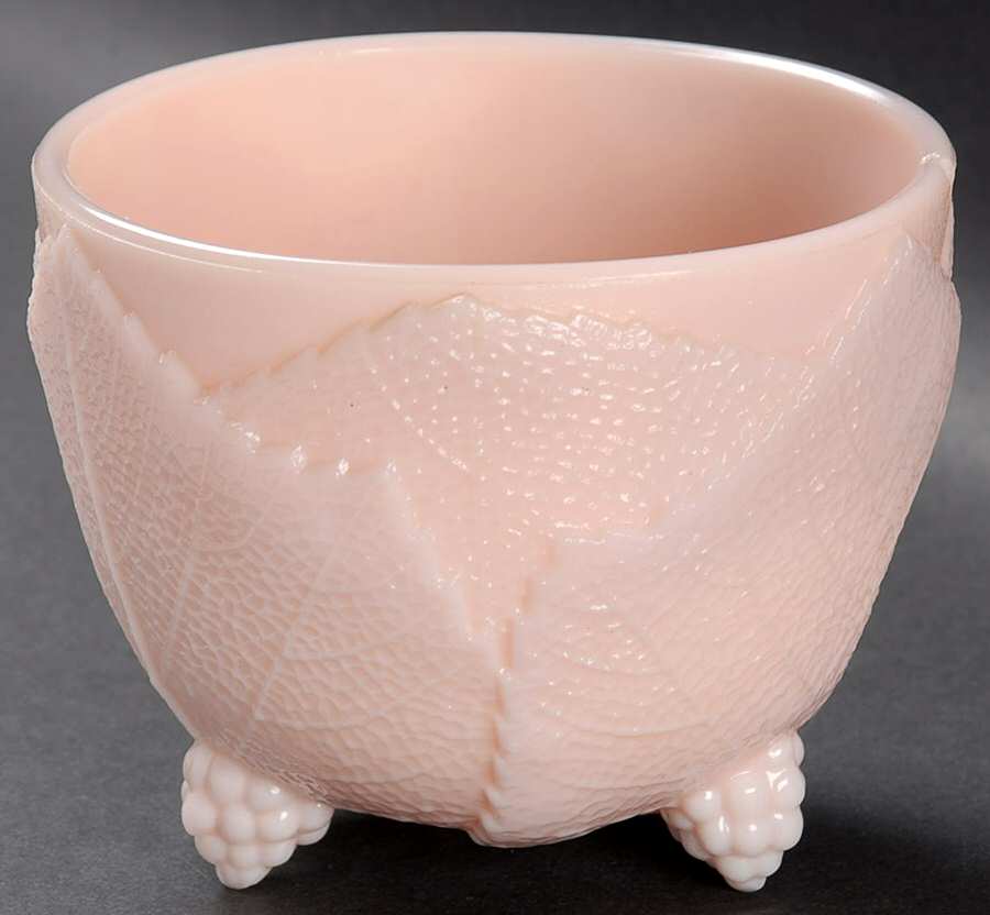 Grape Leaf Peach (Milkglass) Candy Dish No Lid by Fostoria-1