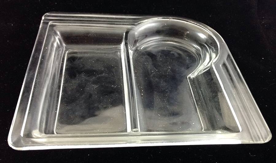 2541 Square Divided Snack Plate by Fostoria-1