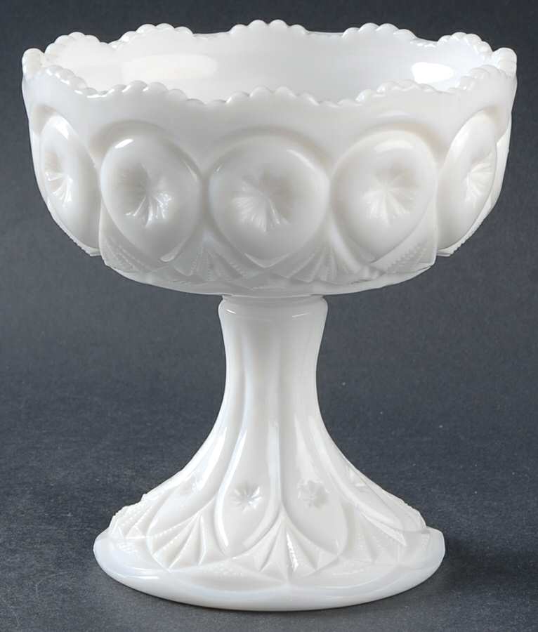 Louise Milkglass Round Compote (Height X Width) by Fostoria-1