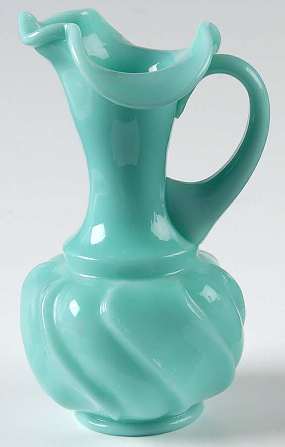 Wave Crest Turquoise Jug by Fenton-1