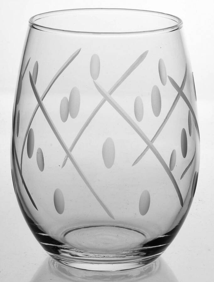 Medallion Stemless Water Goblet by Fifth Avenue-1