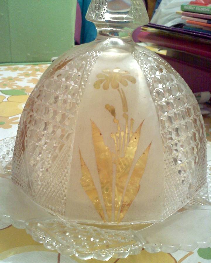 Carmen Decoration 1 (Stem 575) Round Covered Butter by Fostoria-1