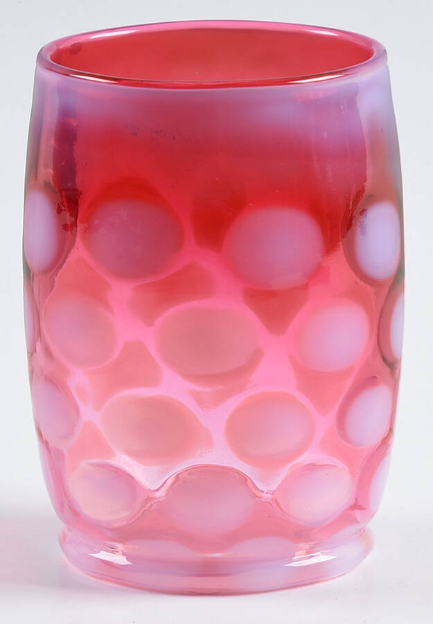 Coinspot Cranberry (Opalescent) 10 Oz Flat Tumbler by Fenton-1