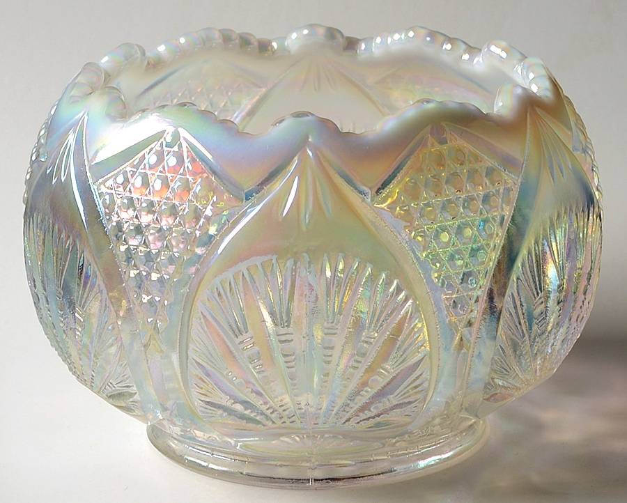 French Opalescent Oiridized) 5" Rose Bowl by Fenton-1
