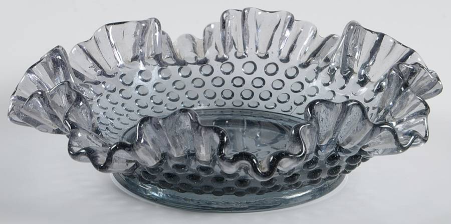 Hobnail Smoke Large Bon Bon by Fenton-1