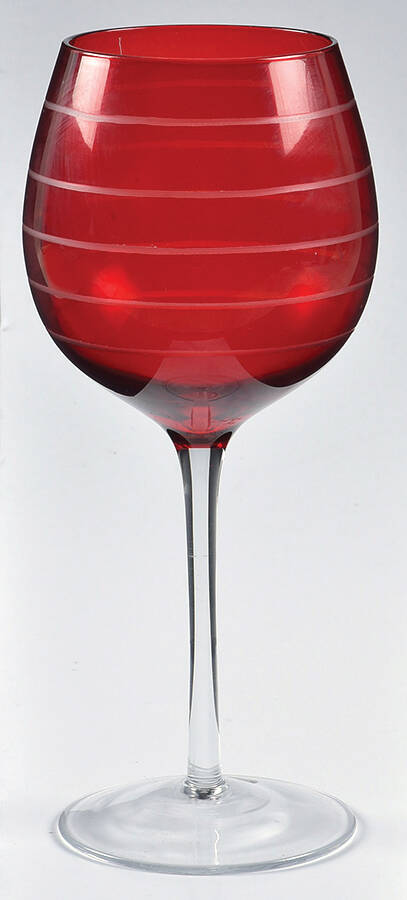 Medallion Colors Red Water Goblet by Fifth Avenue-1
