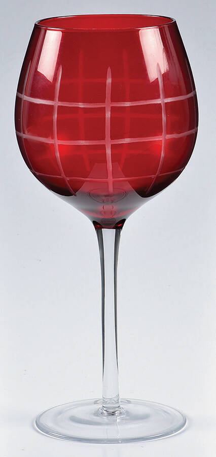 Medallion Colors Red Water Goblet by Fifth Avenue-1
