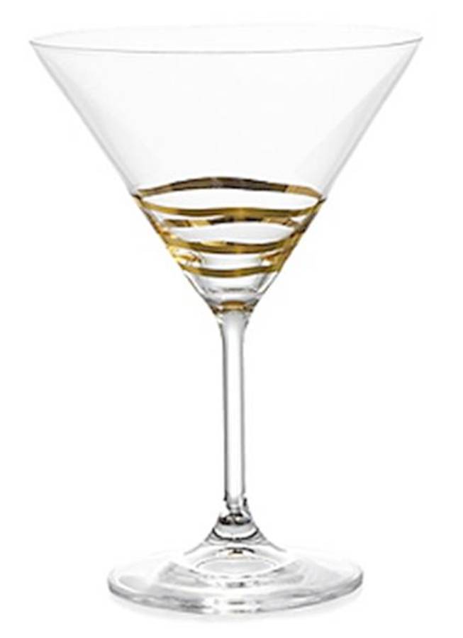 Cocktail Collection (Gold Decor) Martini Glass by Fitz & Floyd-1