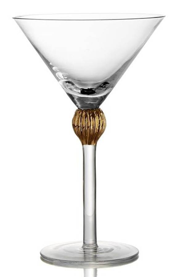 Gold Medley Martini Glass by Fitz & Floyd-1