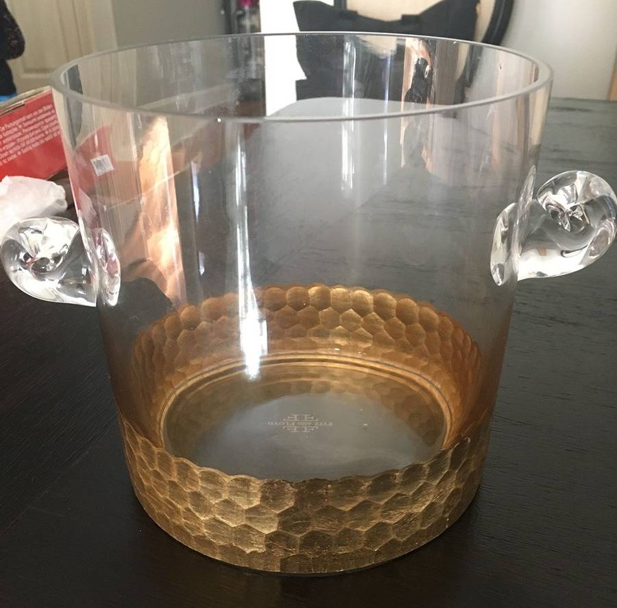 Daphne Gold Ice Bucket by Fitz and Floyd-1