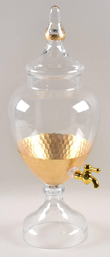 Daphne Gold Beverage Dispenser & Lid by Fitz and Floyd-1