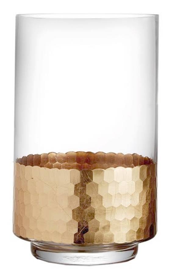 Daphne Gold 9" 1 Piece Open Hurricane by Fitz and Floyd-1