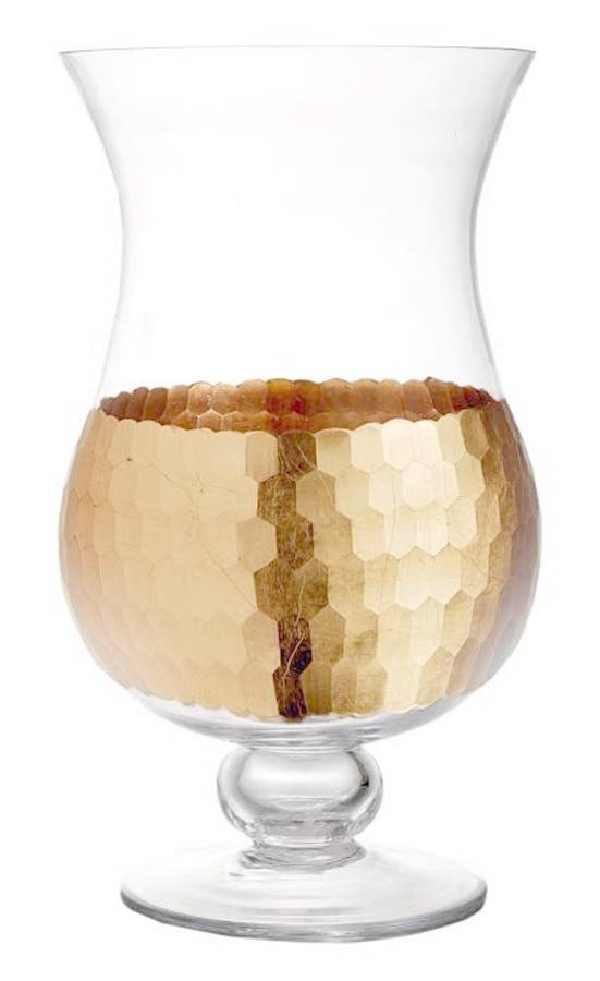 Daphne Gold 12" 1 Piece Open Hurricane by Fitz and Floyd-1