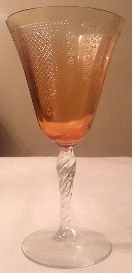 Beverly Pink Water Goblet by Fostoria-1