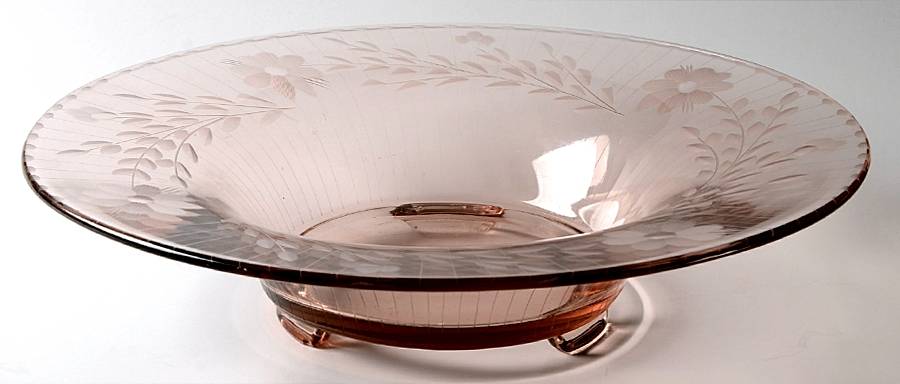 Sunberry-Orchid (Lt. Purple) 12" 3-Toed Footed Bowl by Fostoria-1