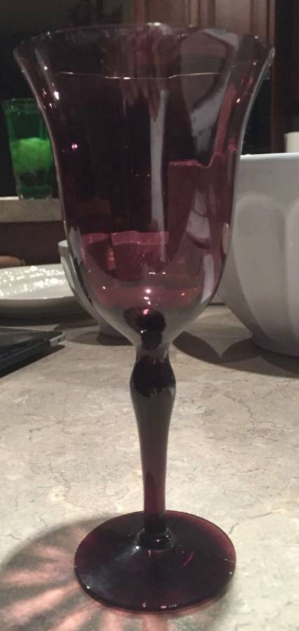 877-Amethyst (Burgundy) Water Goblet by Fostoria-1
