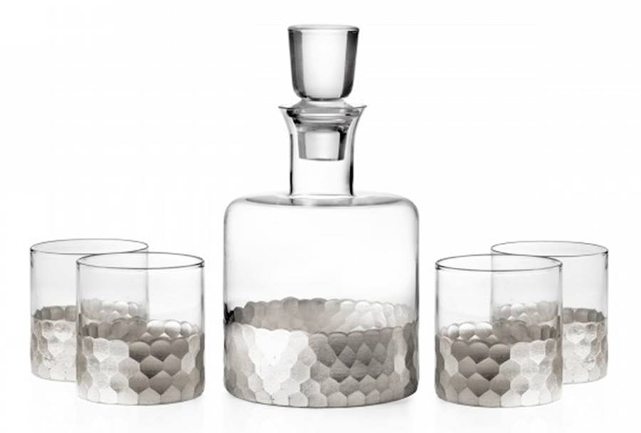 Daphne Silver Decanter & Stopper by Fitz & Floyd-1