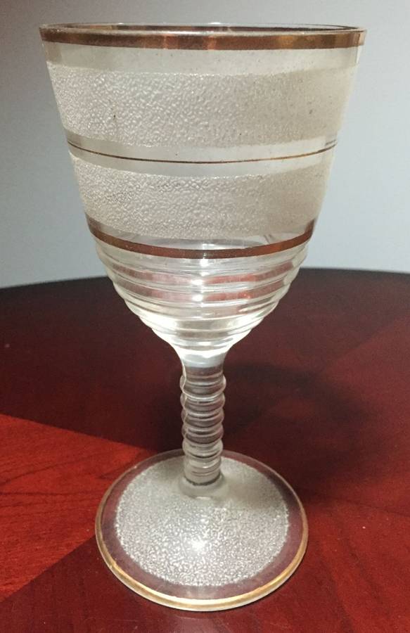 145R-12 Platinum Water Goblet by Federal Glass -1