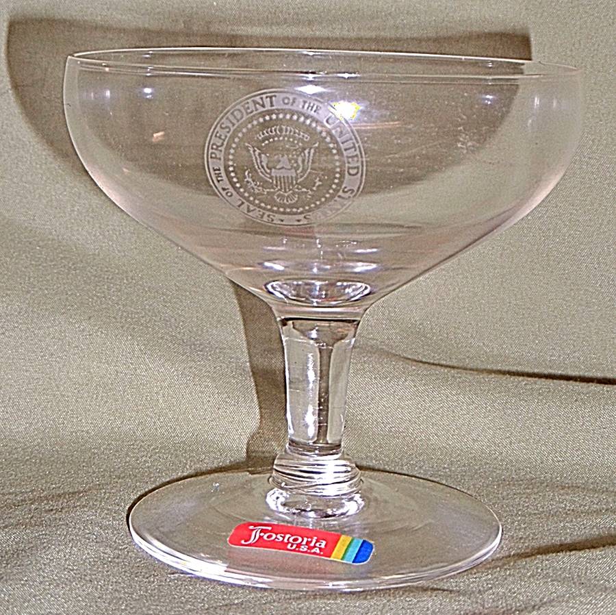 Seal of the President of the United States Champagne/Tall Sherbet by Fostoria-1
