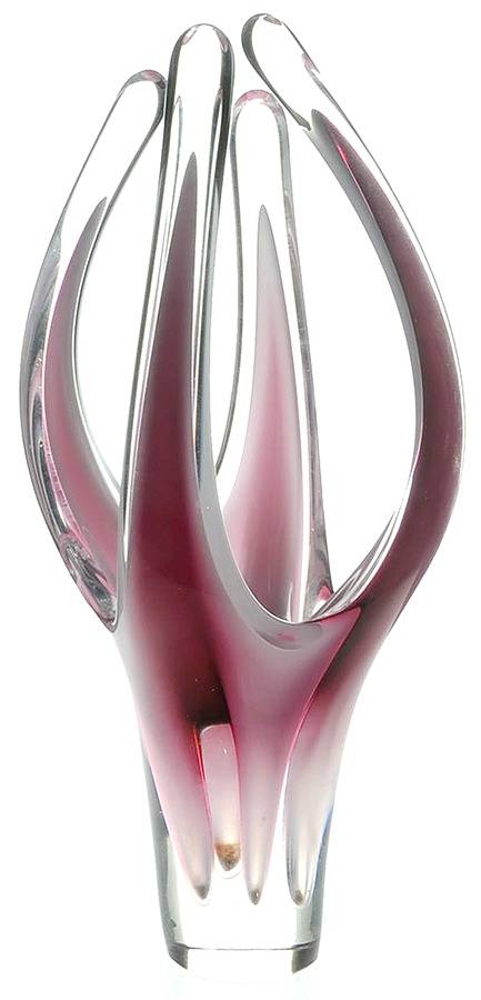 Art Glass 10" Candleholder by Flygsfors-1
