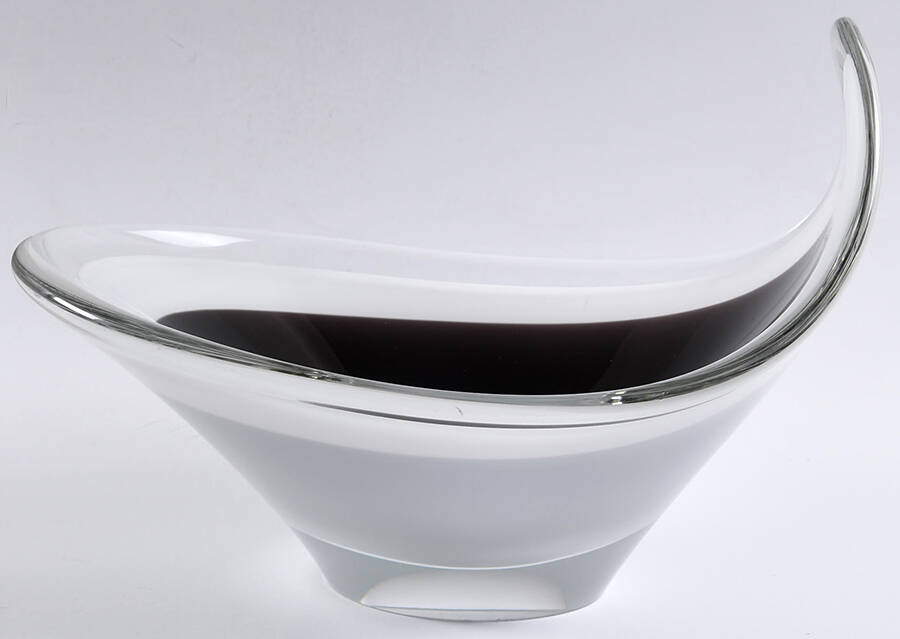 Art Glass 11" Oval Bowl by Flygsfors-1