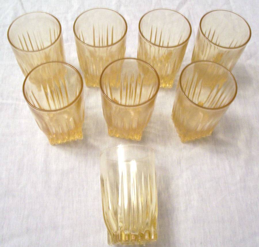 Park Avenue Amber Flat Juice Glass by Federal Glass -1