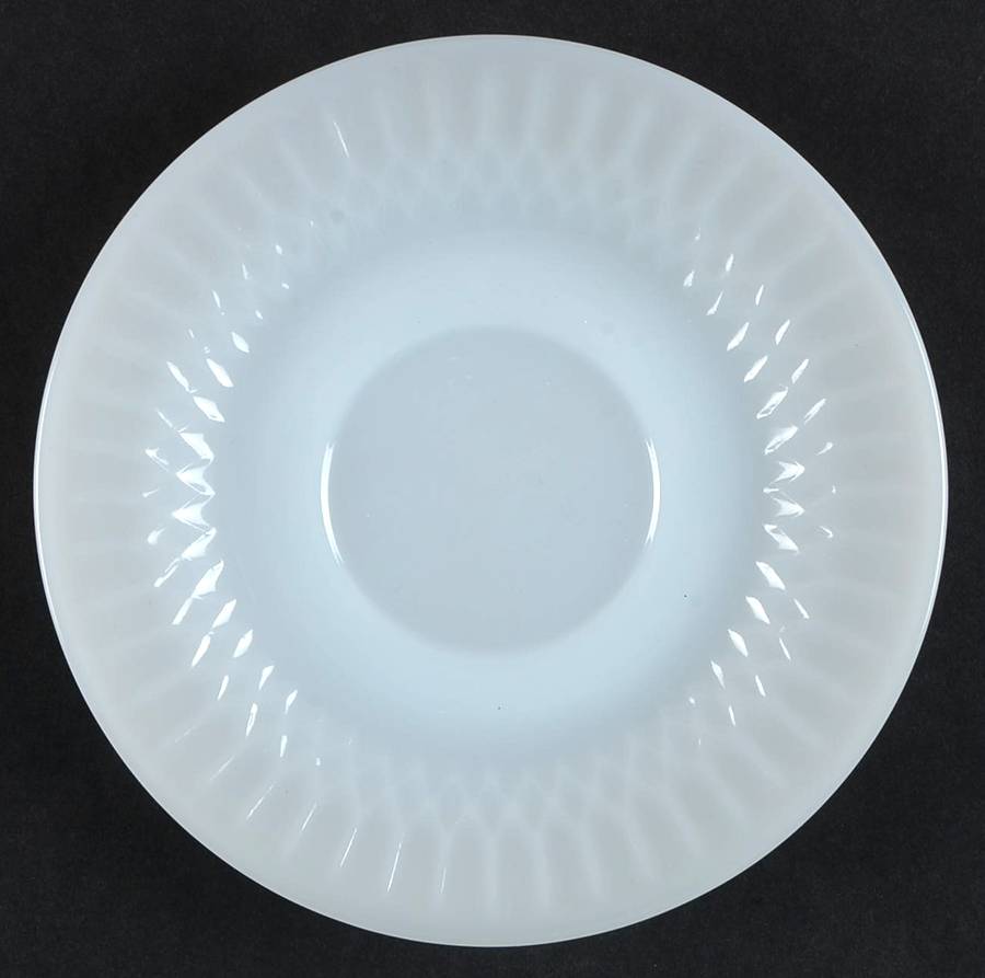 Moonglow (Plain White) Saucer Only by Federal Glass -1