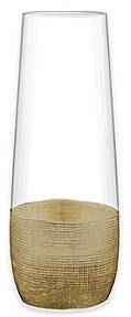 Linen Gold Stemless Fluted Champagne by Fitz & Floyd-1