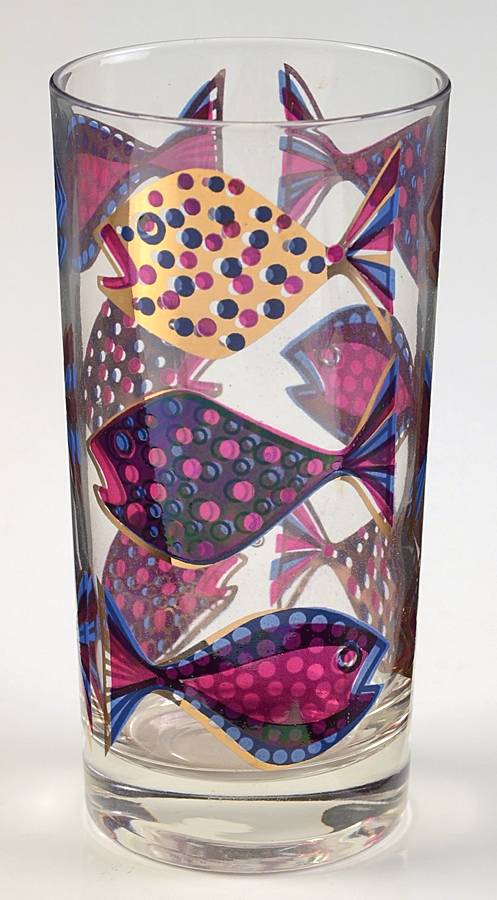 Fish 12 Oz Flat Tumbler by Fred Press-1