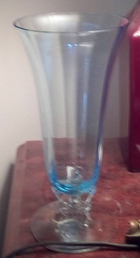 2470 Blue (Azure) 9" Flower Vase by Fostoria-1