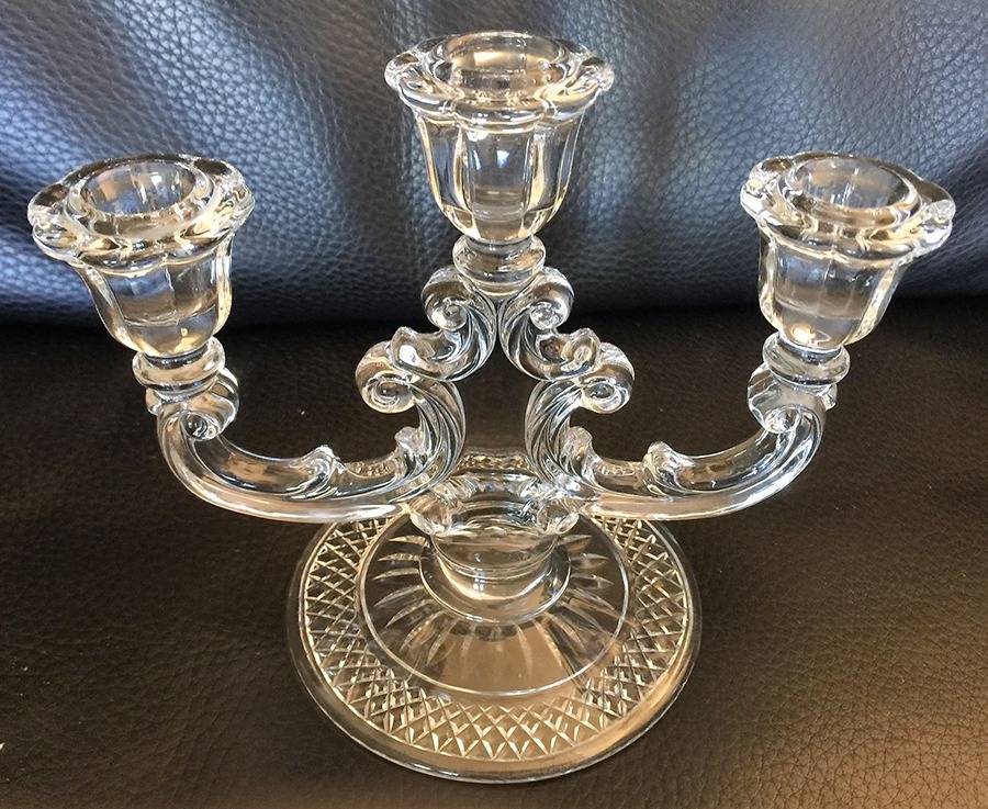 2482-1 3 Light Candlestick by Fostoria-1