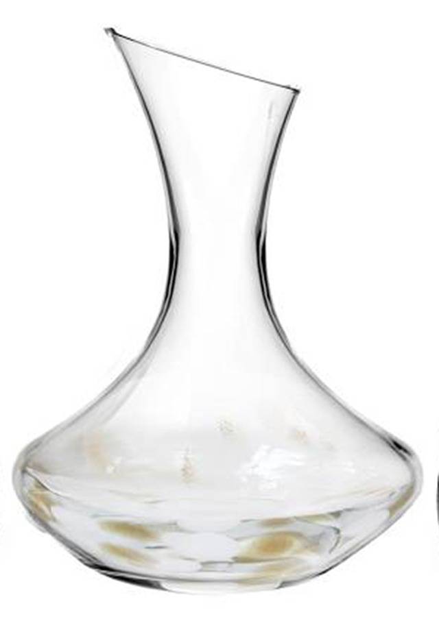 Simone White and Gold Open Decanter by Fitz & Floyd-1