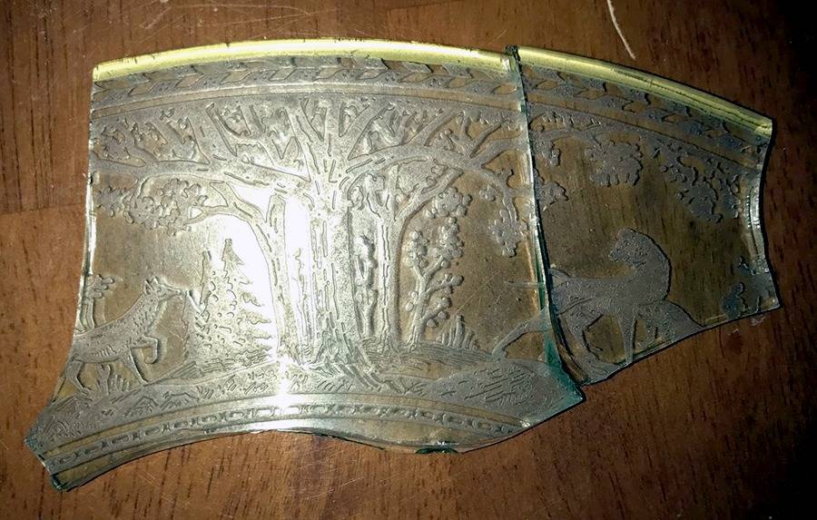 Fox and Hounds Green 3-Toed Footed Bowl by Wheeling Decorating-1