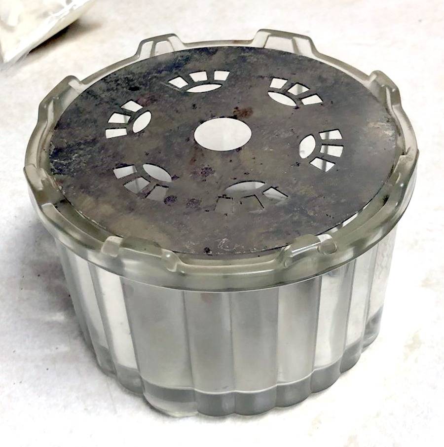 2491 (Varius Colors) Teapot Warmer Stand & Metal Plate by Fostoria-1