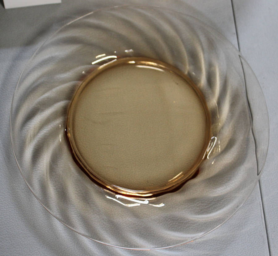 2283 Amber (Spiral Optic) Luncheon Plate by Fostoria-1