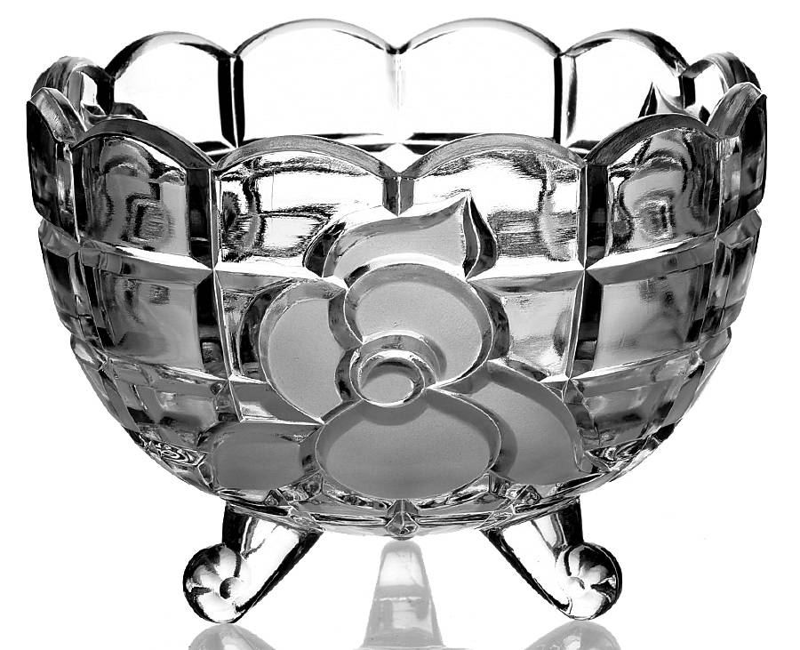 FTY4 5" 3-Toed Footed Bowl by Ftd Crystal-1