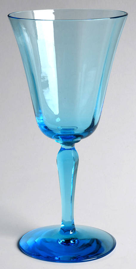 5093 Blue (Electric) Water Goblet by Fostoria-1