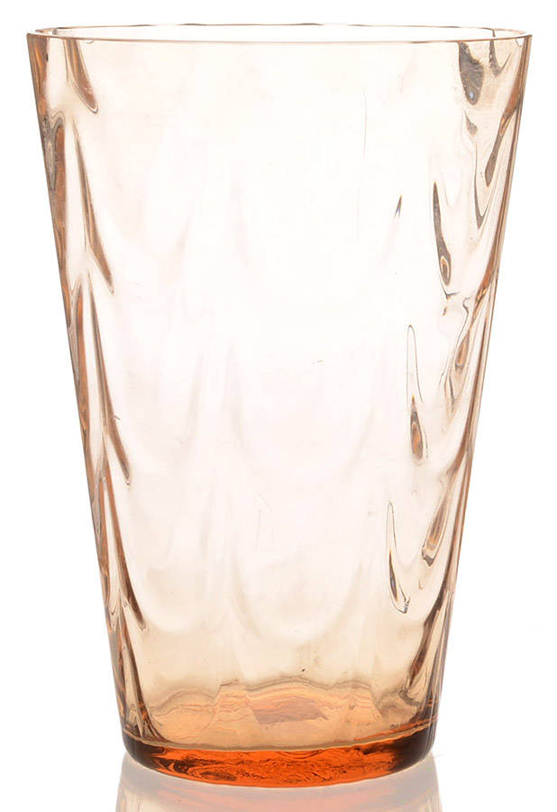 4100 Amber Loop Optic (Giftware) 8" Flip Vase by Fostoria-1