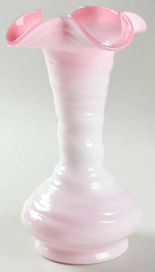 Peach Blow 8" Flower Vase by Fenton-1