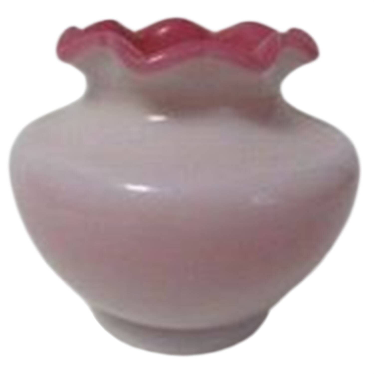 Peach Blow 4" Crimped Vase by Fenton-1