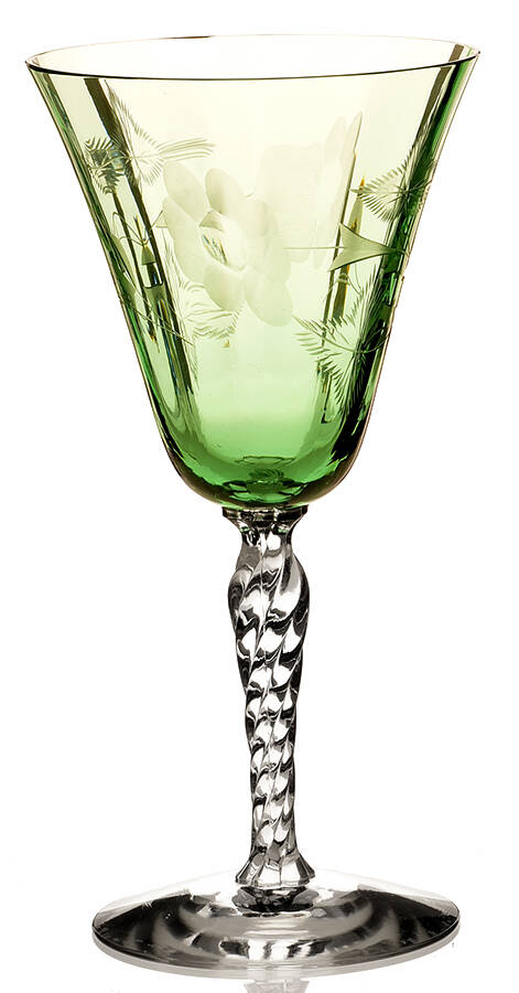 5097-6 (Green) Water Goblet by Fostoria-1