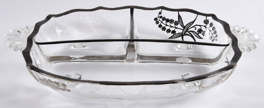 FOS32 3 Part Handled Relish (Baroque Shape) by Fostoria-1